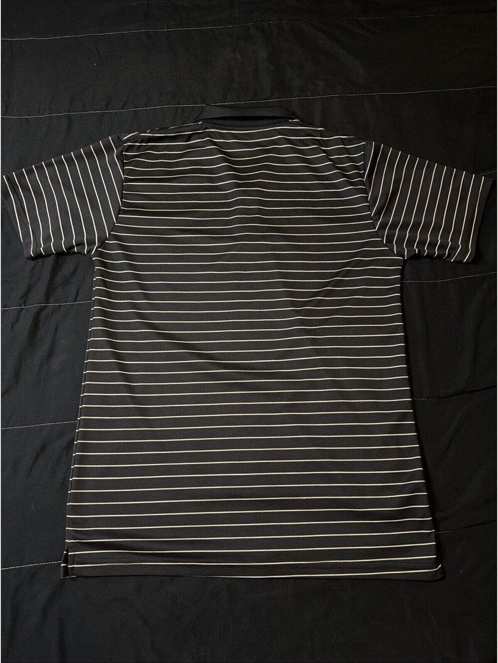 Polyester blend striped polo shirt, Real Essentials, men's casual wear - Picture 2 of 5